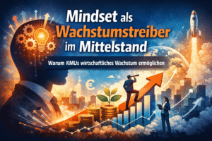 Mindset als Wachstumstreiber im Mittelstand: Symbolisches Bild für wirtschaftliches Wachstum durch unternehmerische Haltung in KMUs